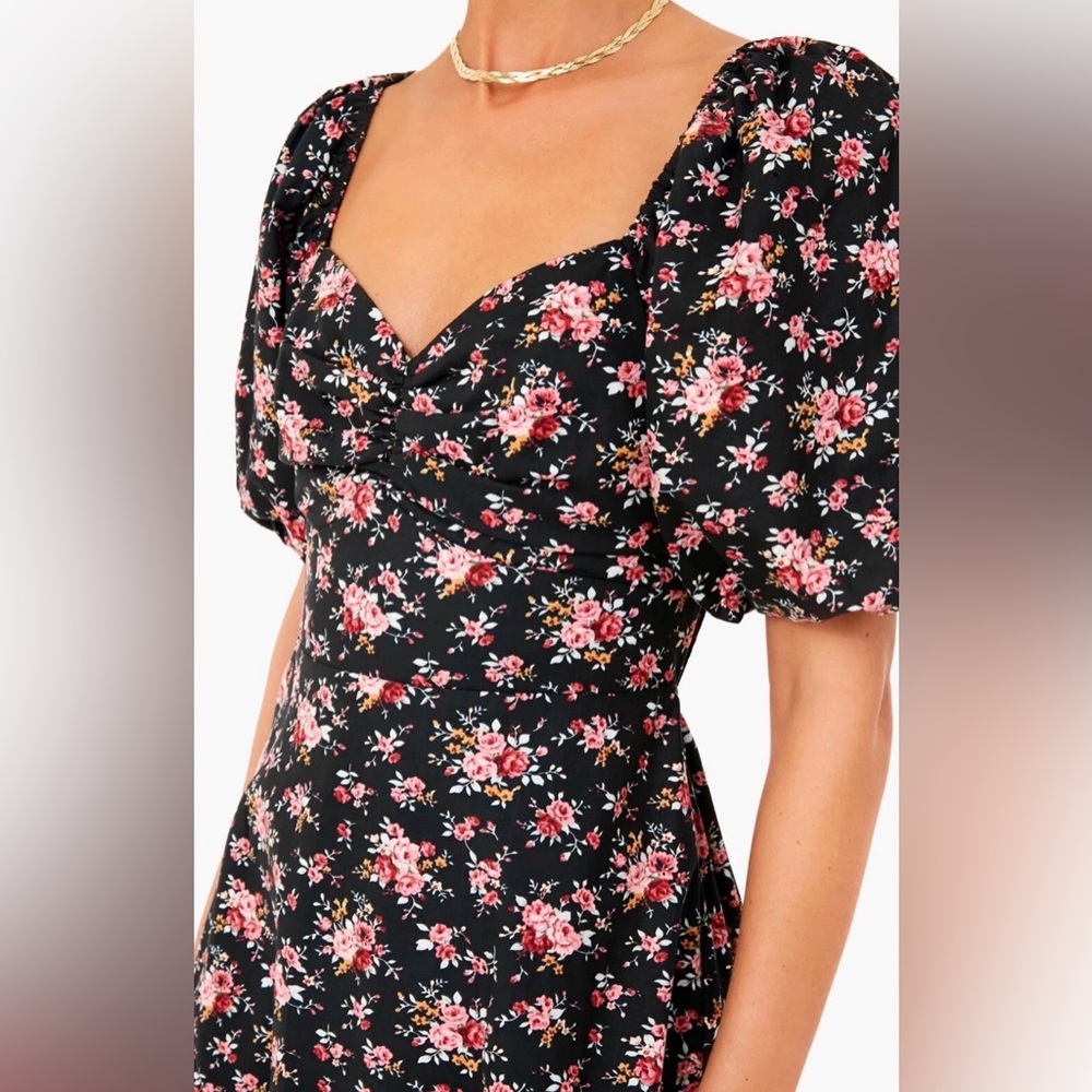 NEW Tuckernuck Hyacinth House Black Foral Seaport Dress Sz XS
